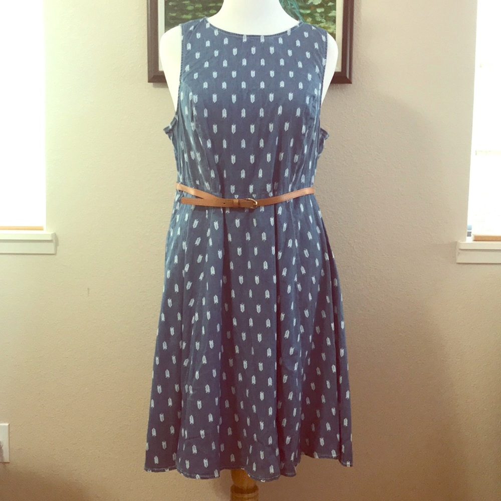 NWT Torrid blue denim skater dress